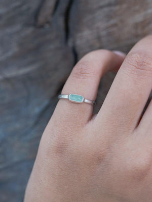 Horizontal Emerald Crystal Ring - Gardens of the Sun | Ethical Jewelry