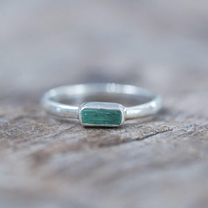 Horizontal Emerald Crystal Ring - Gardens of the Sun | Ethical Jewelry