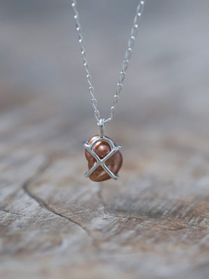 Keshi Pearl and Diamond Necklace - Gardens of the Sun | Ethical Jewelry