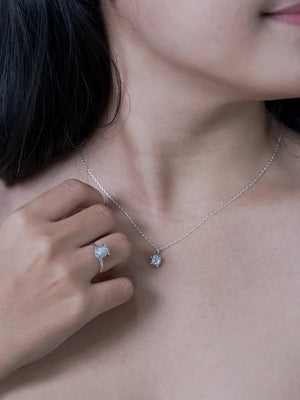 Keshi Pearl and Diamond Necklace - Gardens of the Sun | Ethical Jewelry