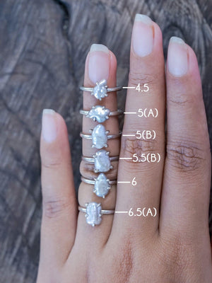 Keshi Pearl Ring with Prongs - Gardens of the Sun | Ethical Jewelry