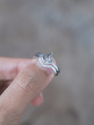 Kite Diamond Ring Set in White Gold - Gardens of the Sun | Ethical Jewelry