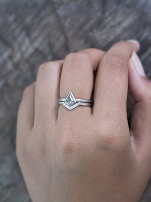 Kite Diamond Ring Set in White Gold - Gardens of the Sun | Ethical Jewelry