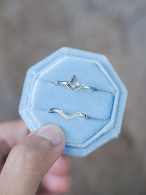 Kite Diamond Ring Set in White Gold - Gardens of the Sun | Ethical Jewelry