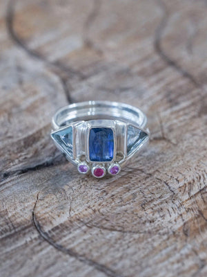 Kyanite Ring Set - Gardens of the Sun | Ethical Jewelry