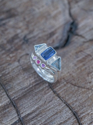 Kyanite Ring Set - Gardens of the Sun | Ethical Jewelry