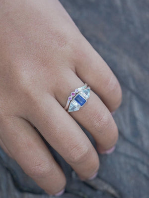 Kyanite Ring Set - Gardens of the Sun | Ethical Jewelry