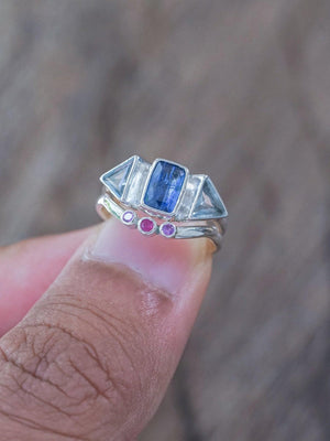Kyanite Ring Set - Gardens of the Sun | Ethical Jewelry