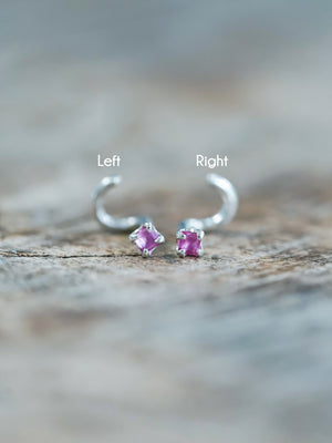 Ruby Tragus Stud Earring - Gardens of the Sun | Ethical Jewelry