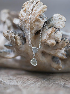 Labradorite and Tourmaline Leaf Necklace - Gardens of the Sun | Ethical Jewelry