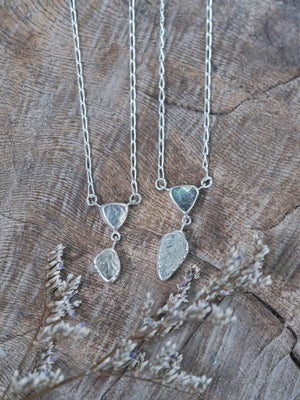 Labradorite and Tourmaline Leaf Necklace - Gardens of the Sun | Ethical Jewelry