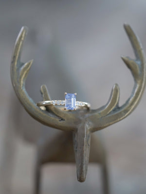 Lavender Sapphire and Diamond Ring in Ethical Gold - Gardens of the Sun | Ethical Jewelry