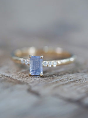 Lavender Sapphire and Diamond Ring in Ethical Gold - Gardens of the Sun | Ethical Jewelry