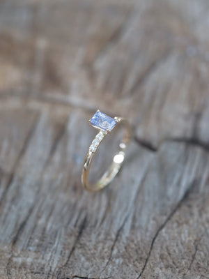 Lavender Sapphire and Diamond Ring in Ethical Gold - Gardens of the Sun | Ethical Jewelry