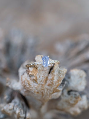 Lavender Sapphire and Diamond Ring in Ethical Gold - Gardens of the Sun | Ethical Jewelry