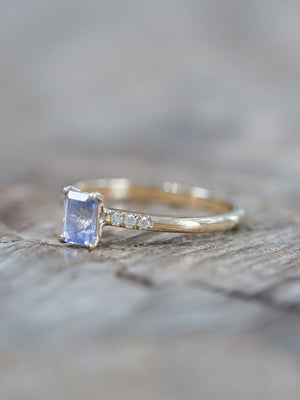 Lavender Sapphire and Diamond Ring in Ethical Gold - Gardens of the Sun | Ethical Jewelry