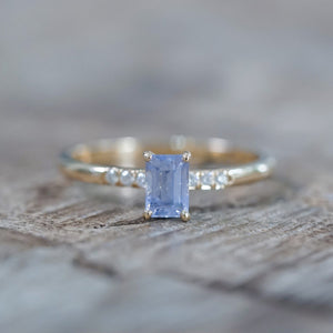 Lavender Sapphire and Diamond Ring in Ethical Gold - Gardens of the Sun | Ethical Jewelry