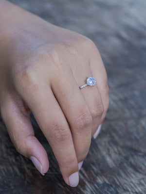 Lavender Sapphire Ring in White Gold - Gardens of the Sun | Ethical Jewelry