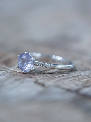 Lavender Sapphire Ring in White Gold - Gardens of the Sun | Ethical Jewelry