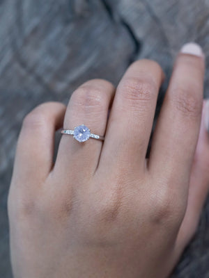 Lavender Sapphire Ring in White Gold - Gardens of the Sun | Ethical Jewelry