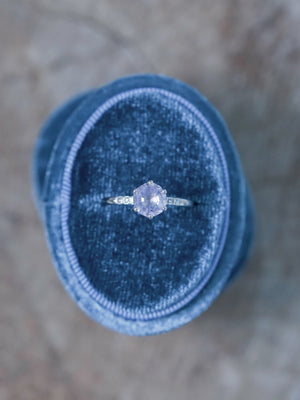 Lavender Sapphire Ring in White Gold - Gardens of the Sun | Ethical Jewelry