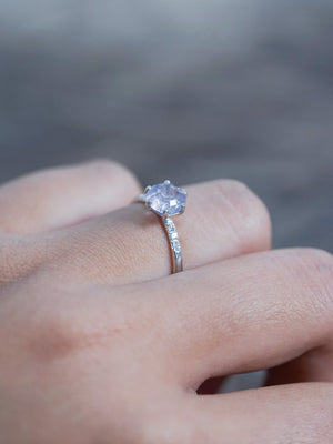 Lavender Sapphire Ring in White Gold - Gardens of the Sun | Ethical Jewelry