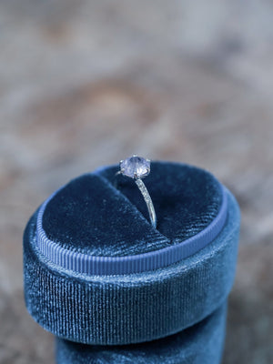 Lavender Sapphire Ring in White Gold - Gardens of the Sun | Ethical Jewelry