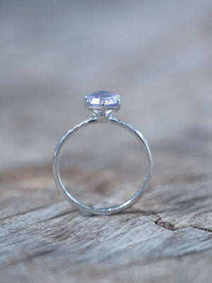 Lavender Sapphire Ring in White Gold - Gardens of the Sun | Ethical Jewelry