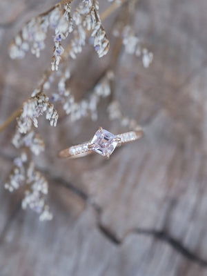 Lavender Spinel Ring in Eco Rose Gold - Gardens of the Sun | Ethical Jewelry