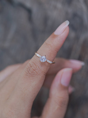 Lavender Spinel Ring in Eco Rose Gold - Gardens of the Sun | Ethical Jewelry