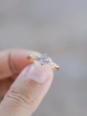 Lavender Spinel Ring in Eco Rose Gold - Gardens of the Sun | Ethical Jewelry