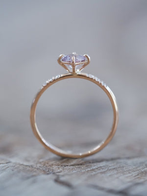 Lavender Spinel Ring in Eco Rose Gold - Gardens of the Sun | Ethical Jewelry