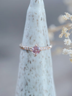 Lavender Spinel Ring in Eco Rose Gold - Gardens of the Sun | Ethical Jewelry