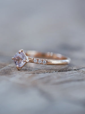 Lavender Spinel Ring in Eco Rose Gold - Gardens of the Sun | Ethical Jewelry