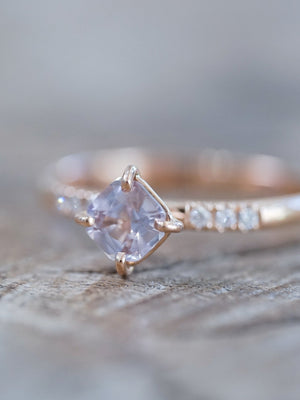 Lavender Spinel Ring in Eco Rose Gold - Gardens of the Sun | Ethical Jewelry