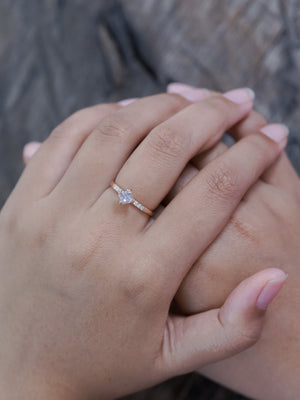 Lavender Spinel Ring in Eco Rose Gold - Gardens of the Sun | Ethical Jewelry