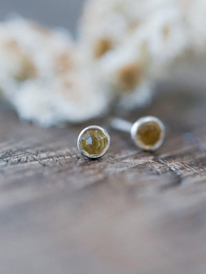 Lemon Quartz Disco Ball Earrings - Gardens of the Sun | Ethical Jewelry