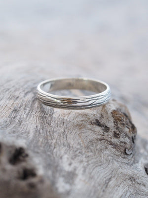 Lines Wedding Band in Silver - Gardens of the Sun | Ethical Jewelry