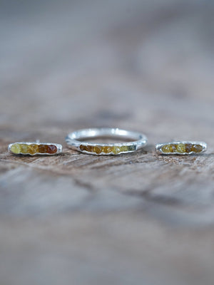 Mali Garnet Earrings with Hidden Gems - Gardens of the Sun | Ethical Jewelry