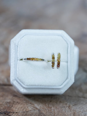 Mali Garnet Earrings with Hidden Gems - Gardens of the Sun | Ethical Jewelry