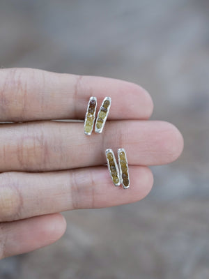 Mali Garnet Earrings with Hidden Gems - Gardens of the Sun | Ethical Jewelry