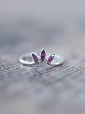 Marquise Ruby Crown Ring - Gardens of the Sun | Ethical Jewelry