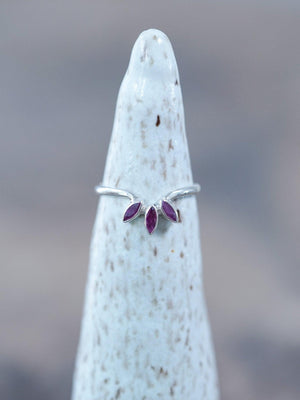 Marquise Ruby Crown Ring - Gardens of the Sun | Ethical Jewelry