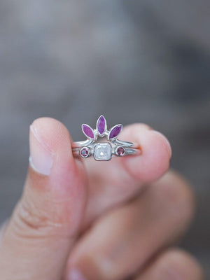 Marquise Ruby Crown Ring - Gardens of the Sun | Ethical Jewelry