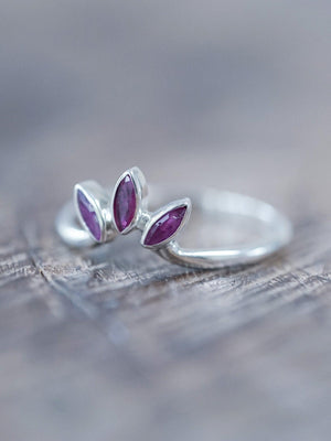 Marquise Ruby Crown Ring - Gardens of the Sun | Ethical Jewelry