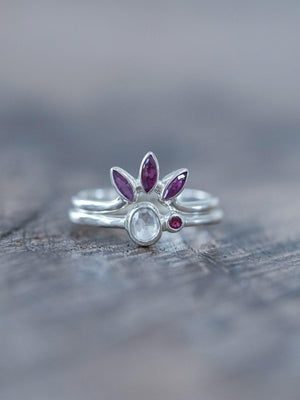 Marquise Ruby Crown Ring - Gardens of the Sun | Ethical Jewelry