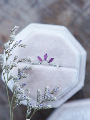 Marquise Ruby Crown Ring - Gardens of the Sun | Ethical Jewelry