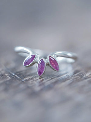 Marquise Ruby Crown Ring - Gardens of the Sun | Ethical Jewelry