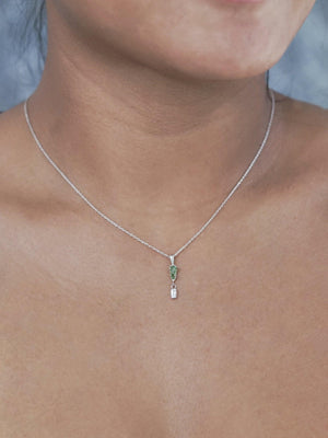 Merelani Mint Garnet and Aquamarine Necklace - Gardens of the Sun | Ethical Jewelry