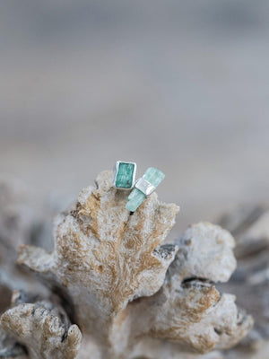 Mismatched Emerald Crystal Earrings - Gardens of the Sun | Ethical Jewelry